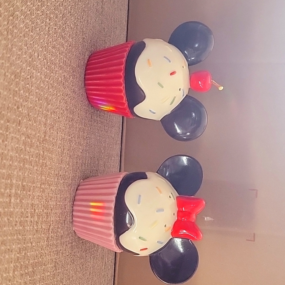 Disney Mickey and Minnie Birthday Cupcake salt and pepper set